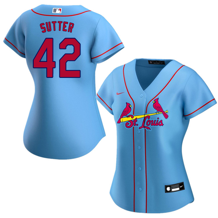Nike Women #42 Bruce Sutter St.Louis Cardinals Baseball Jerseys Sale-Blue